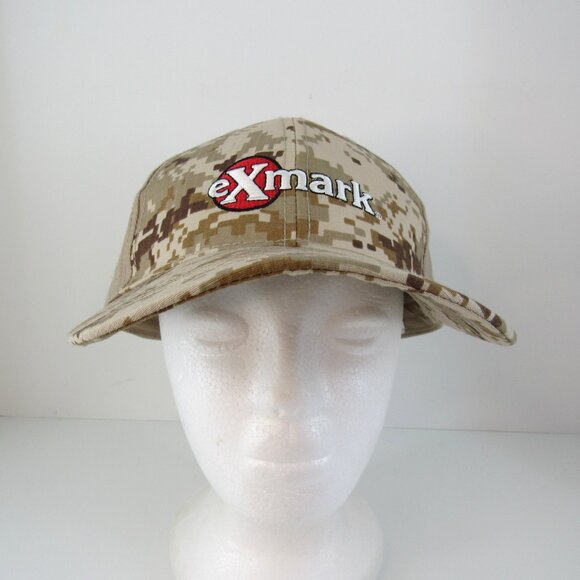 EX MARK Propane Embroidered Logo Men's Brown Camouflage Strap Back Cap Hat - Picture 2 of 8